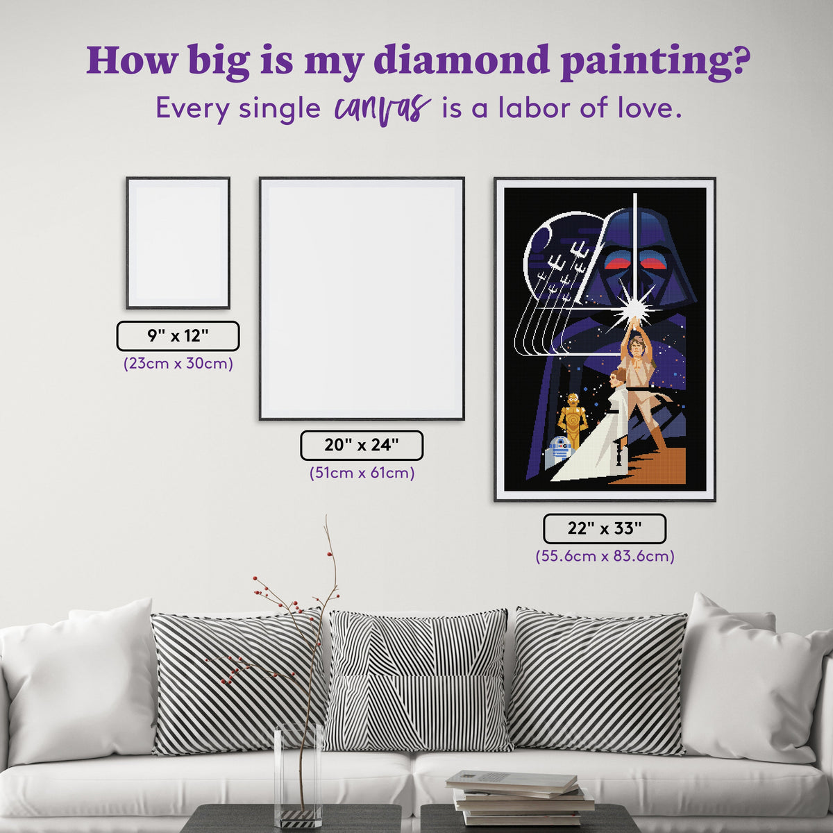 Diamond Painting The Rebellion 22" x 33" (55.6cm x 83.6cm) / Square with 38 Colors including 2 ABs and 1 Electro Diamond and 1 Iridescent Diamond and 1 Special Diamond and 3 Fairy Dust Diamonds / 75,264