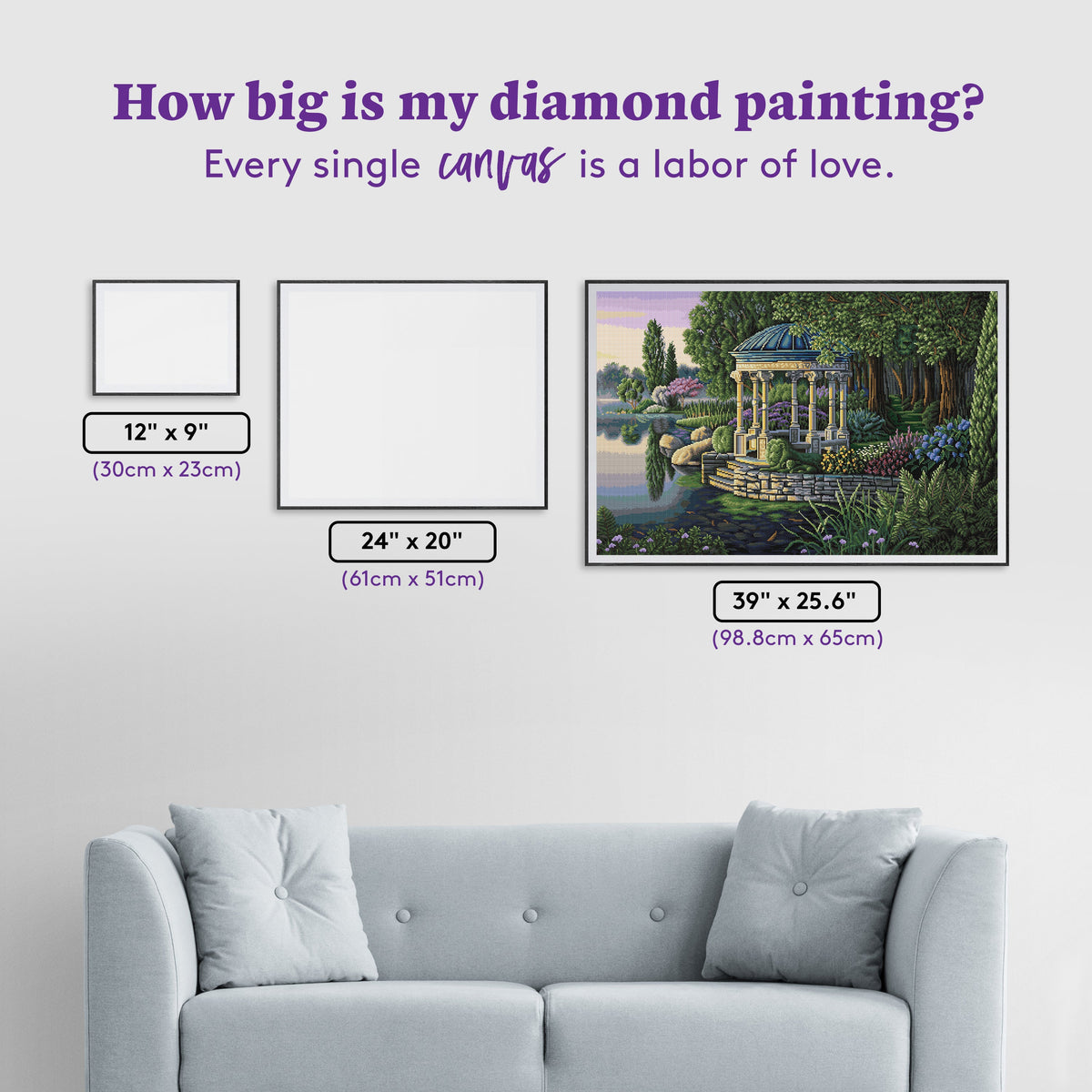 Diamond Painting The Shelter 39" x 25.6" (98.8cm x 65cm) / Square With 59 Colors Including 3 ABs and 2 Fairy Dust Diamonds / 103,617