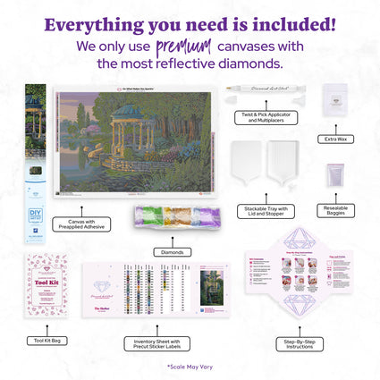 Diamond Painting The Shelter 39" x 25.6" (98.8cm x 65cm) / Square With 59 Colors Including 3 ABs and 2 Fairy Dust Diamonds / 103,617