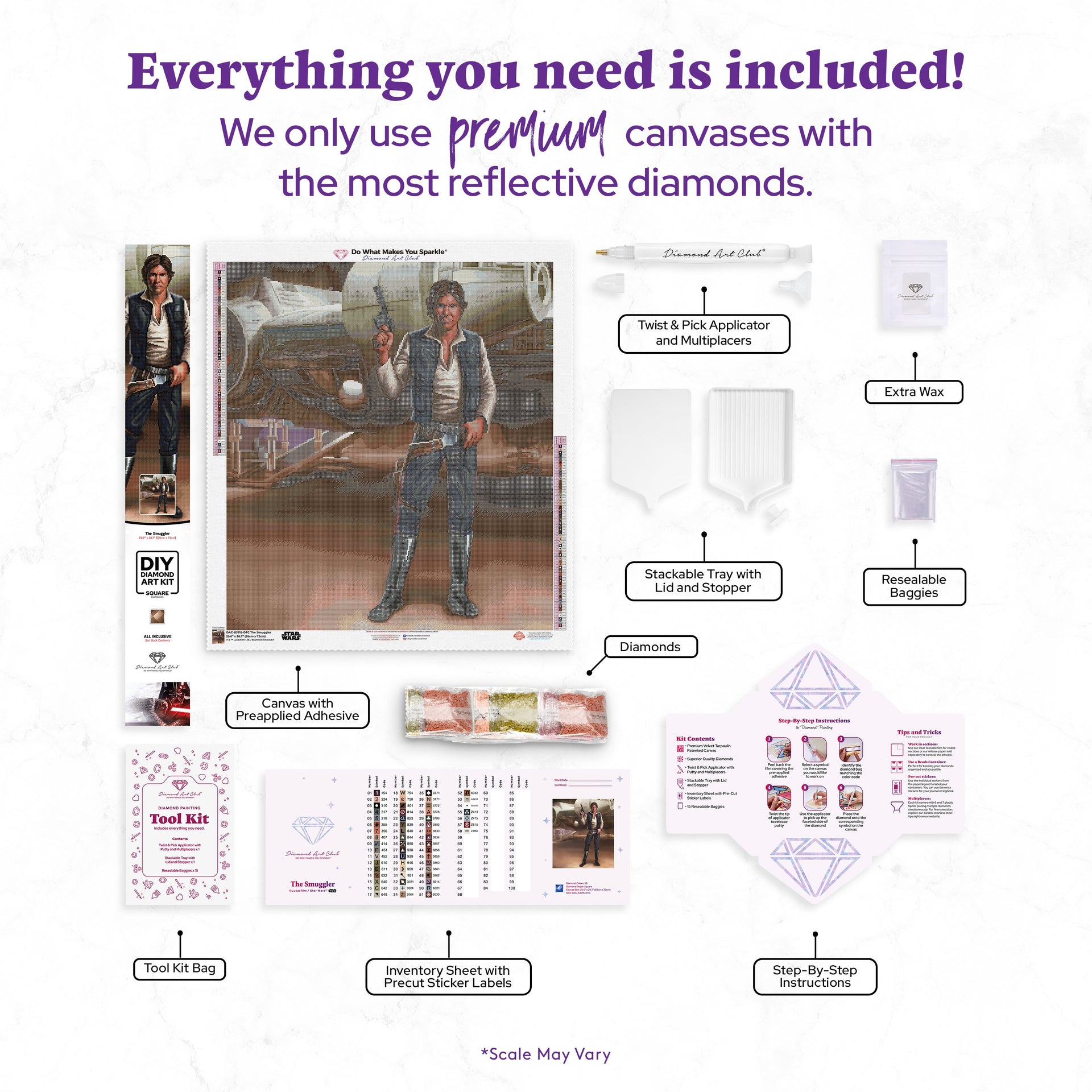 Diamond Painting The Smuggler 25.6" x 28.7" (65cm x 73cm) / Square with 58 Colors including 2 ABs and 4 Fairy Dust Diamonds / 76,473