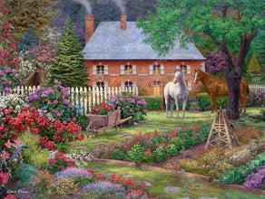 Diamond Painting The Sweet Garden 36.6" x 27.6" (93cm x 70cm) / Square With 65 Colors Including 4 ABs and 2 Fairy Dust Diamonds / 104,813