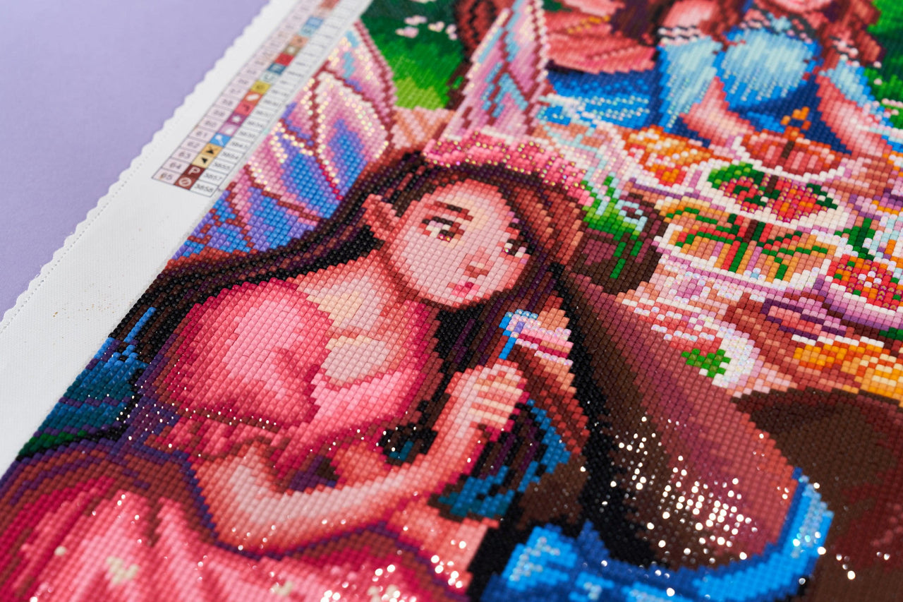 Diamond Painting The Tea Party 34.3" x 25.6" (87cm x 65cm) / Square With 65 Colors Including 4 ABs / 91,089