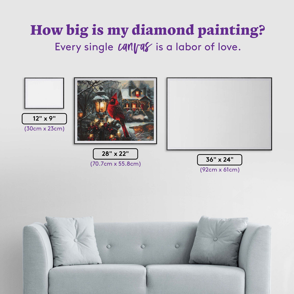 Diamond Painting The Visitor 28" x 22" (70.7cm x 55.8cm) / Square with 76 Colors including 2 ABs and 2 Fairy Dust Diamonds / 63,616