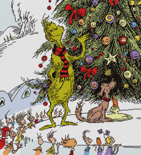 Diamond Painting The Whoville Tree 27.6" x 30.3" (69.9cm x 76.9cm) / Square with 16 Colors including 2 ABs and 3 Fairy Dust Diamonds / 86,829