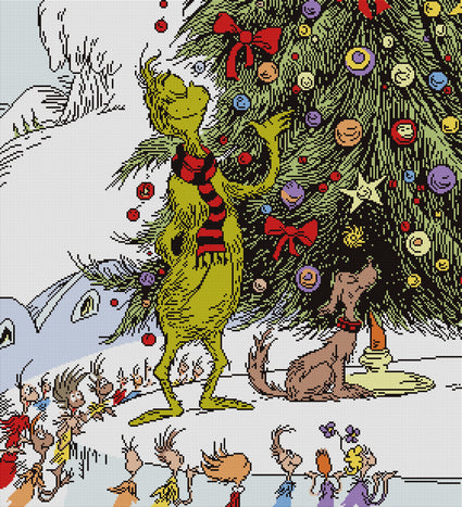 Diamond Painting The Whoville Tree 27.6" x 30.3" (69.9cm x 76.9cm) / Square with 16 Colors including 2 ABs and 3 Fairy Dust Diamonds / 86,829