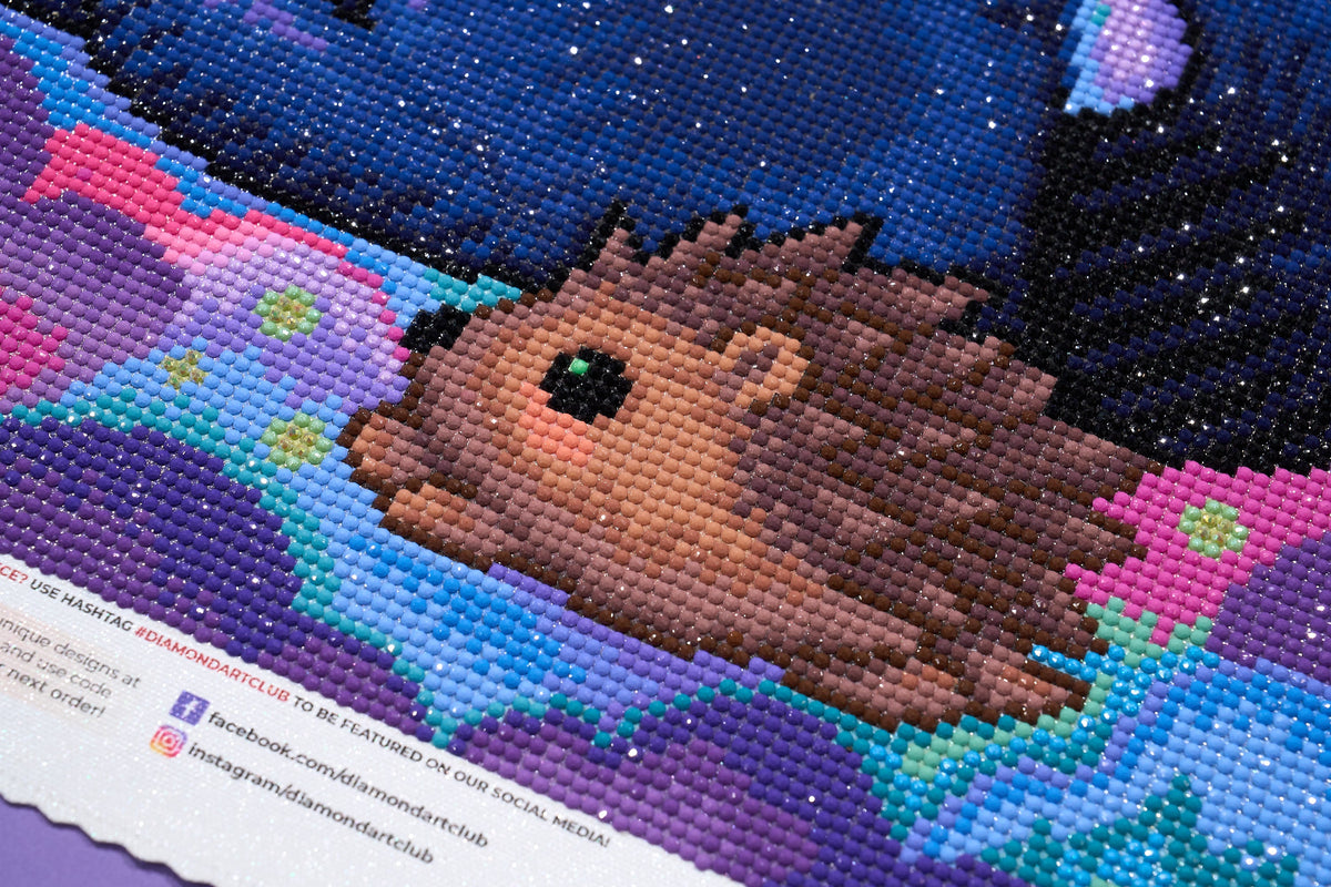 Diamond Painting The Witch Kitty Brew 20" x 28" (50.6cm x 70.7cm) / Round with 60 Colors including 1 AB and 7 Fairy Dust Diamonds / 47,288