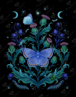 Diamond Painting Thistle Home 25.6" x 32.7" (65cm x 82.9cm) / Square with 41 Colors including 1 Electro Diamond and 2 Iridescent Diamonds and 5 Fairy Dust Diamonds / 86,913