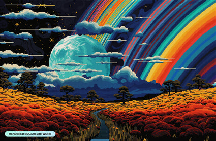 Diamond Painting Threads of Dreams 42.1" x 27.6" (106.8cm x 69.9cm) / Square with 57 Colors including 2 ABs and 5 Fairy Dust Diamonds / 120,549