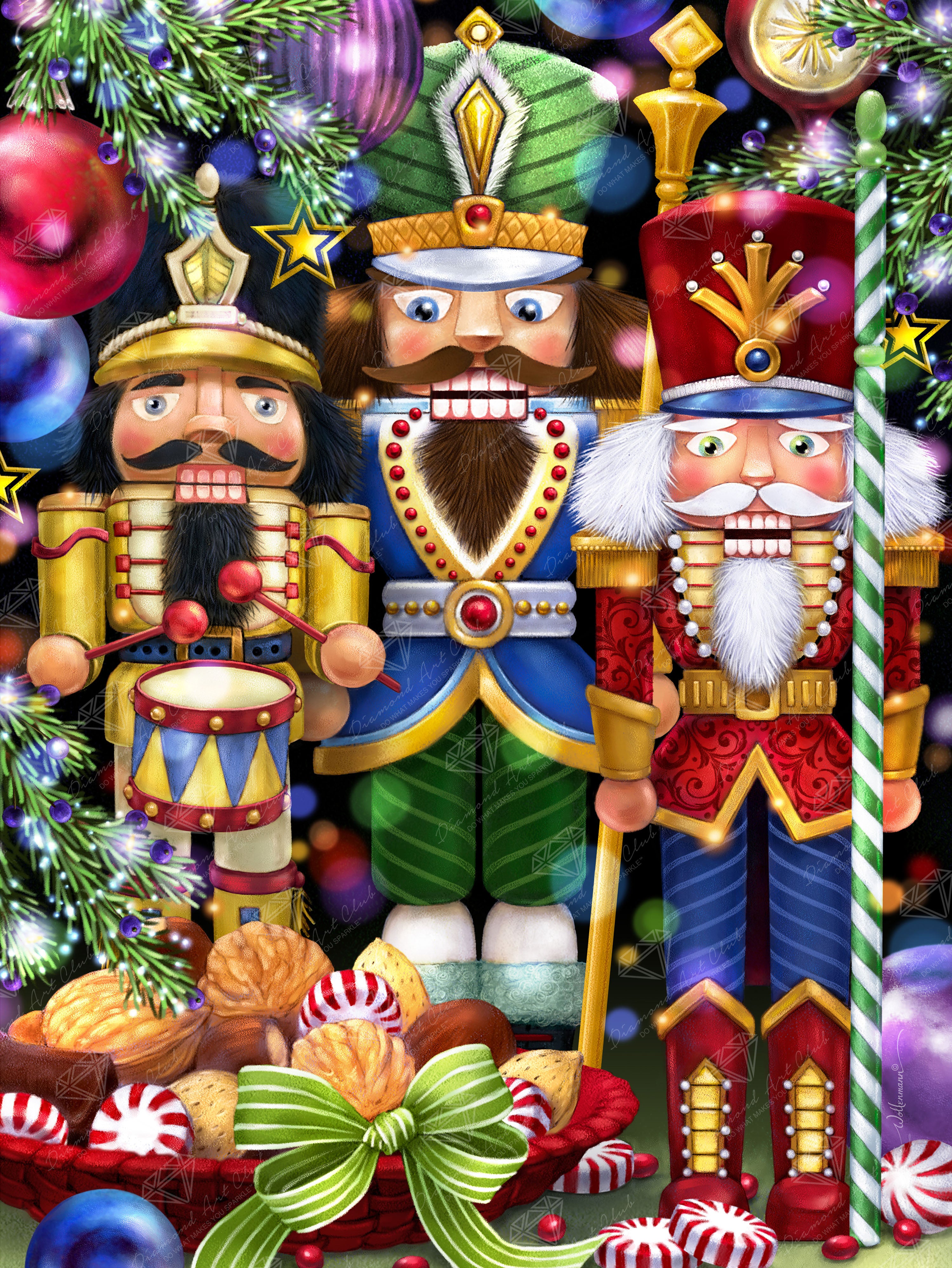 Three Nutcrackers Diamond Painting Kit – Diamond Art Club
