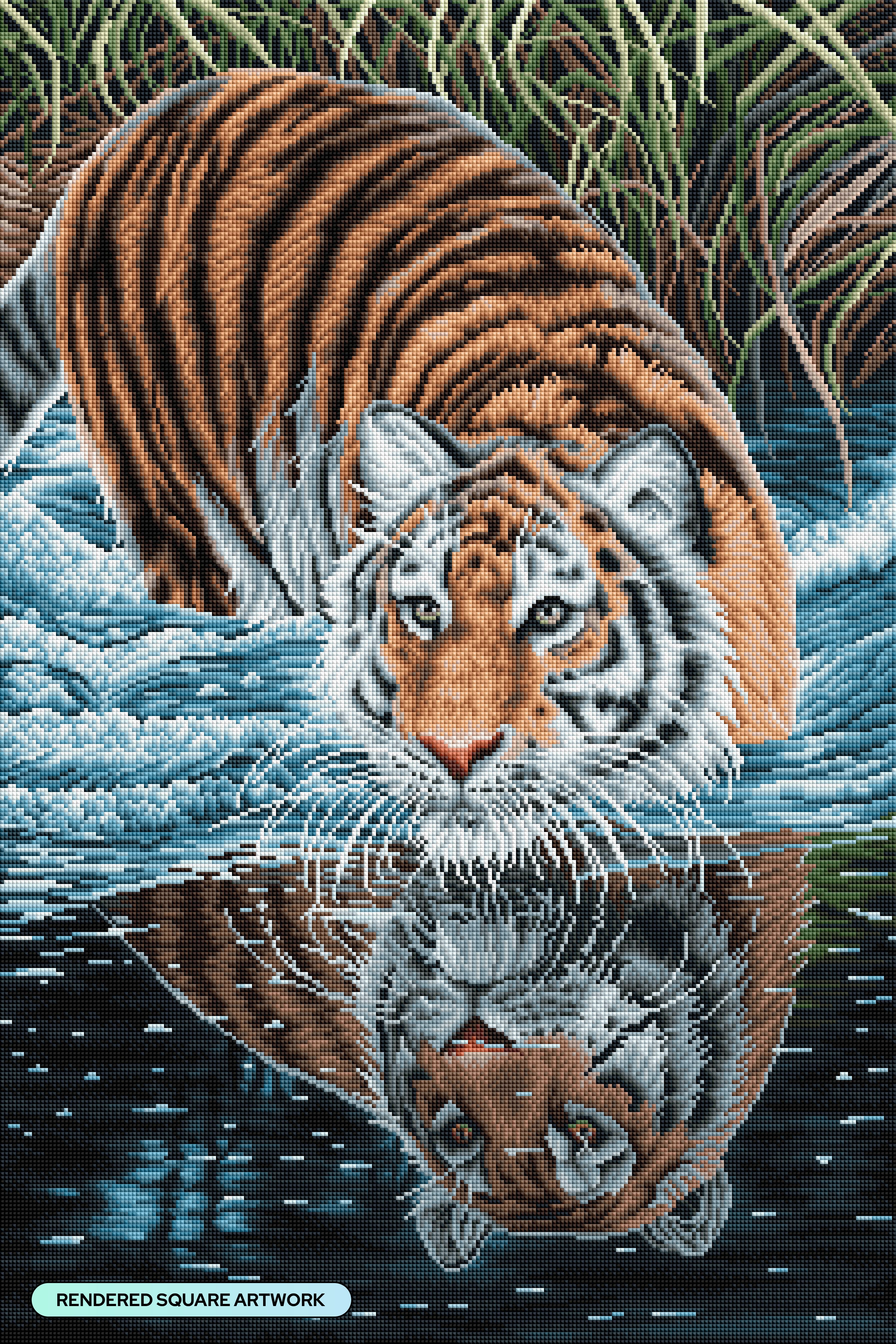 Tiger in Water – Diamond Art Club