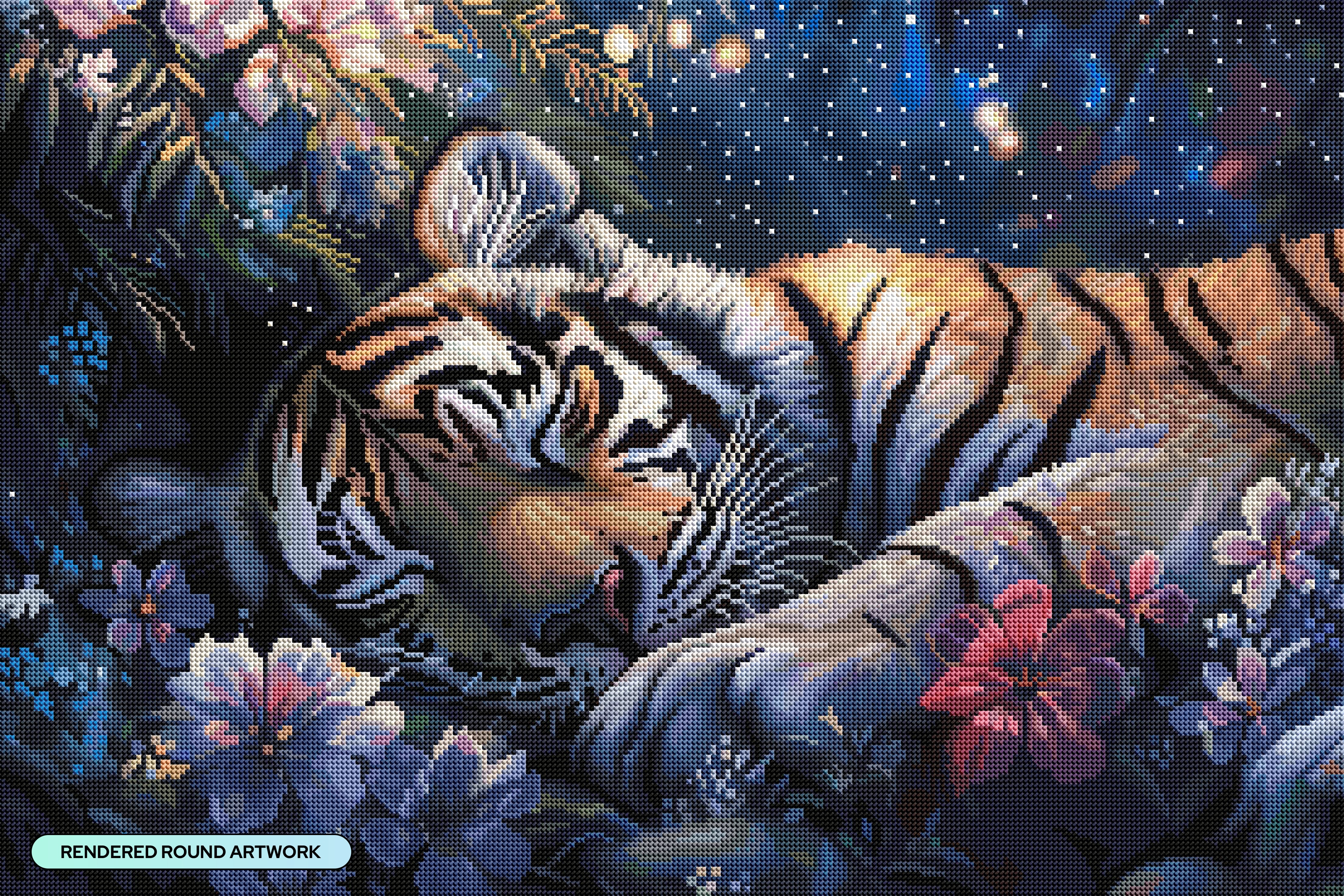 眠るトラ ダイヤモンドペインティングキット – Diamond Art Club