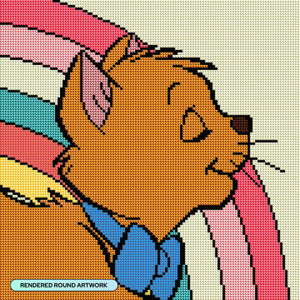 Diamond Painting Toulouse 13" x 13" (33cm x 33cm) / Round with 12 Colors including 6 Fairy Dust Diamonds / 14,400