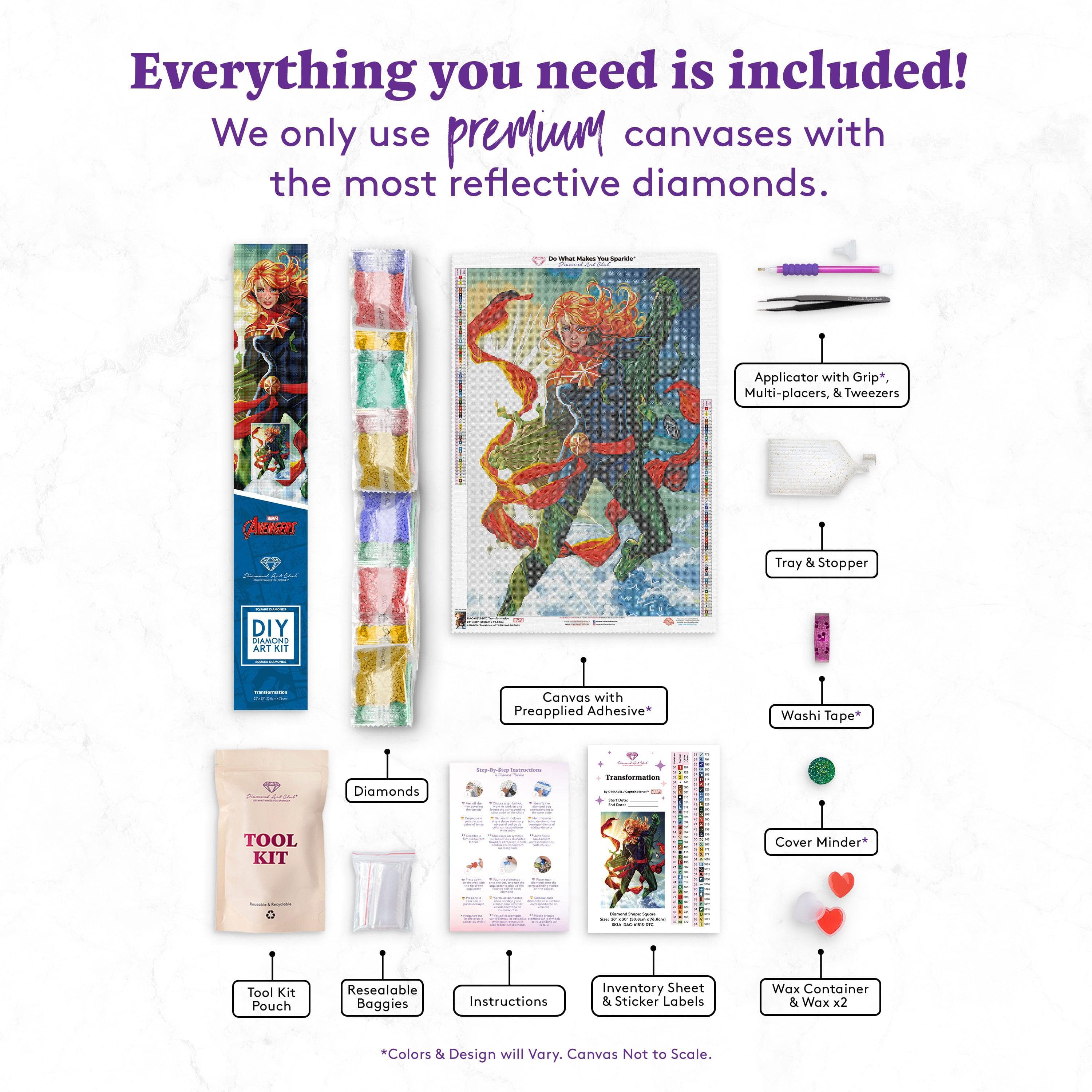 Archived Diamond Art Club Diamond Painting Kits (Angie & Oliver, Willow)