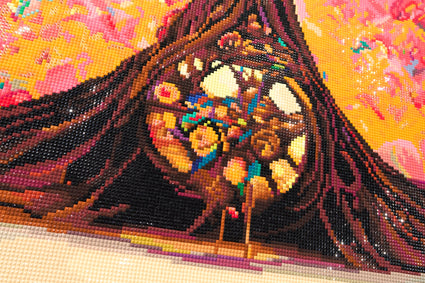 Diamond Painting Tree of Color 25.6" x 38.6" (65cm x 97.8cm) / Square with 85 Colors including 2 ABs and 3 Fairy Dust Diamonds / 102,573