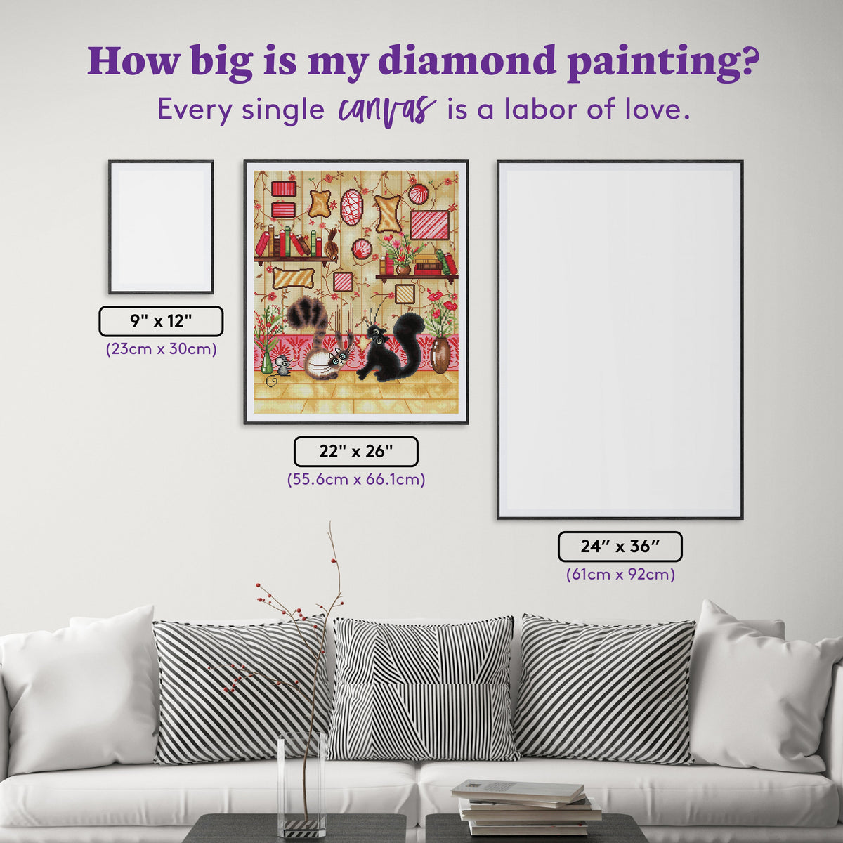 Diamond Painting Troublemakers 22" x 26" (55.6cm x 66.1cm) / Round With 56 Colors Including 3 ABs and 3 Fairy Dust Diamonds / 48,480