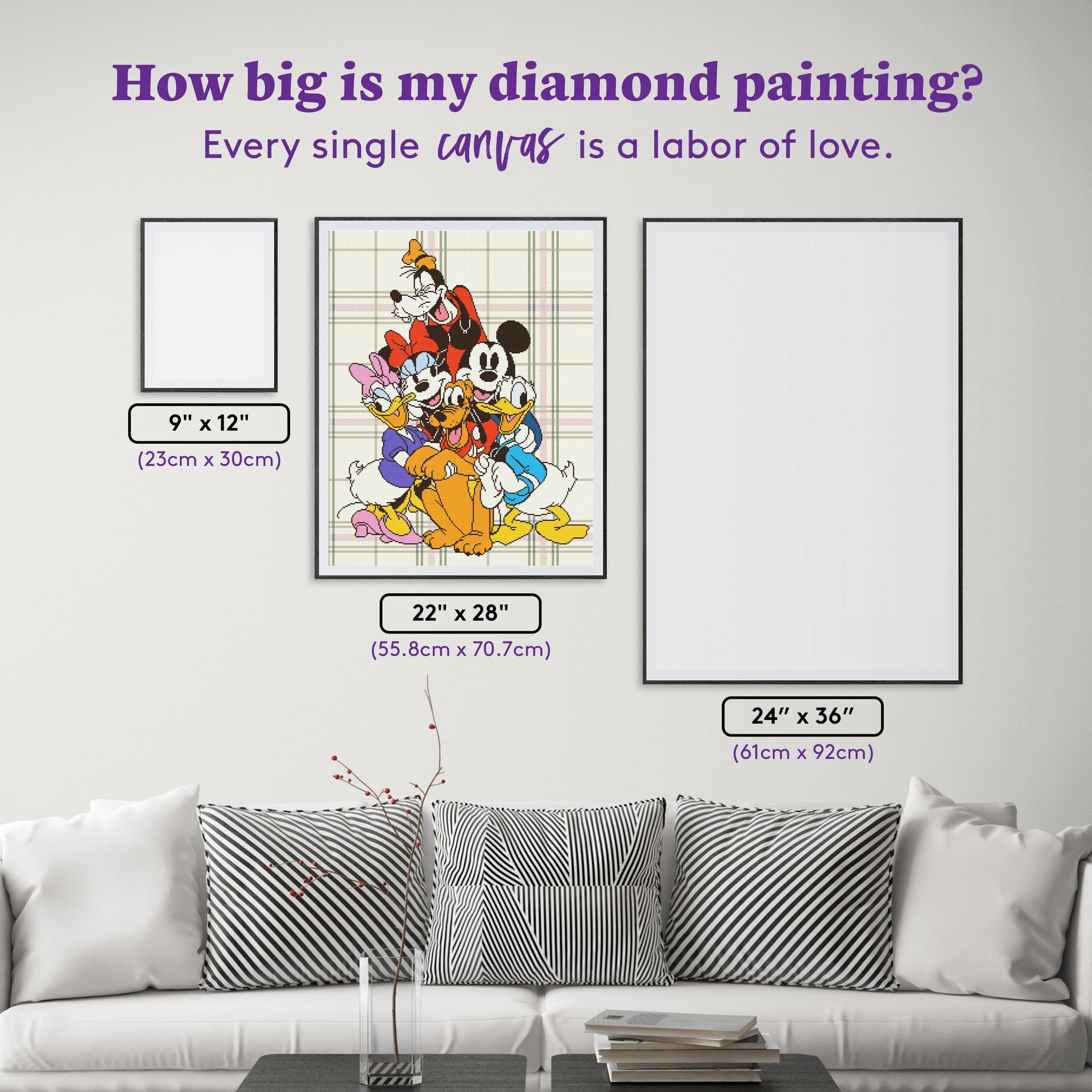 Diamond Painting True Pals 22" x 28" (55.8cm x 70.7cm) / Square with 18 Colors including 1 Glow-in-the-dark Diamonds and 3 Fairy Dust Diamonds / 63,616