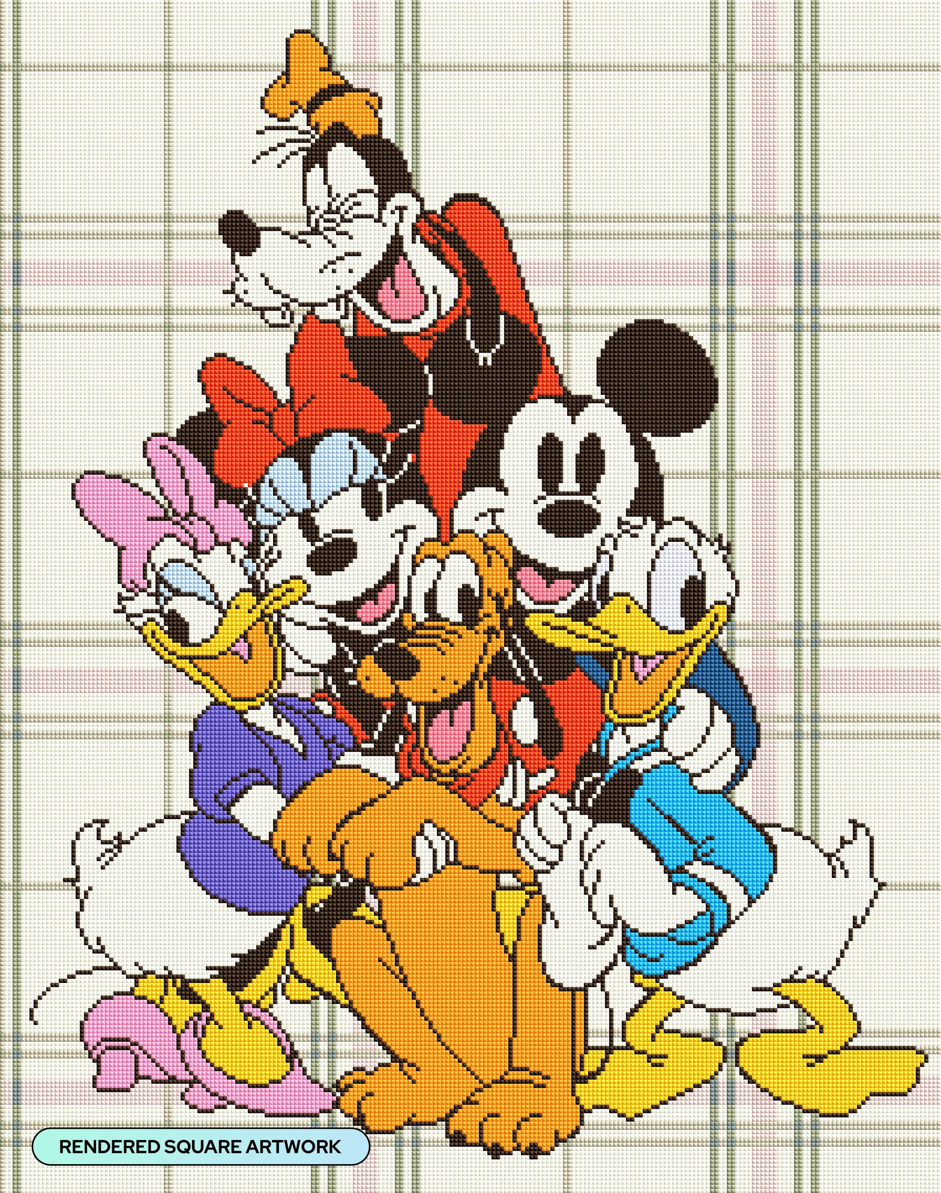 Diamond Painting True Pals 22" x 28" (55.8cm x 70.7cm) / Square with 18 Colors including 1 Glow-in-the-dark Diamonds and 3 Fairy Dust Diamonds / 63,616