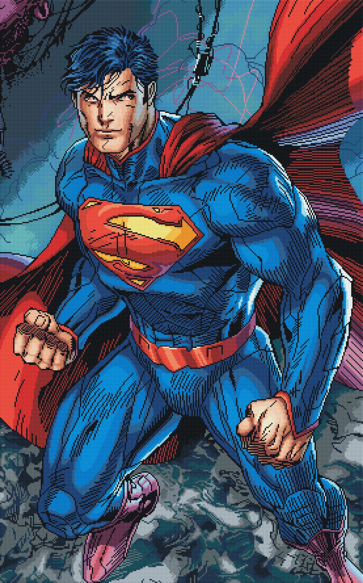 Diamond Painting Truth and Justice 27.6" x 44.1" (70cm x 112cm) / Square With 45 Colors Including 1 AB / 122,988