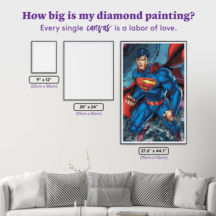 Diamond Painting Truth and Justice 27.6" x 44.1" (70cm x 112cm) / Square With 45 Colors Including 1 AB / 122,988