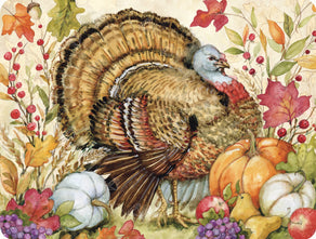 Diamond Painting Turkey & Pumpkins 29" x 22" (73.7cm x 55.8cm) / Round With 59 Colors Including 3 ABs and 2 Fairy Dust Diamonds / 52,337
