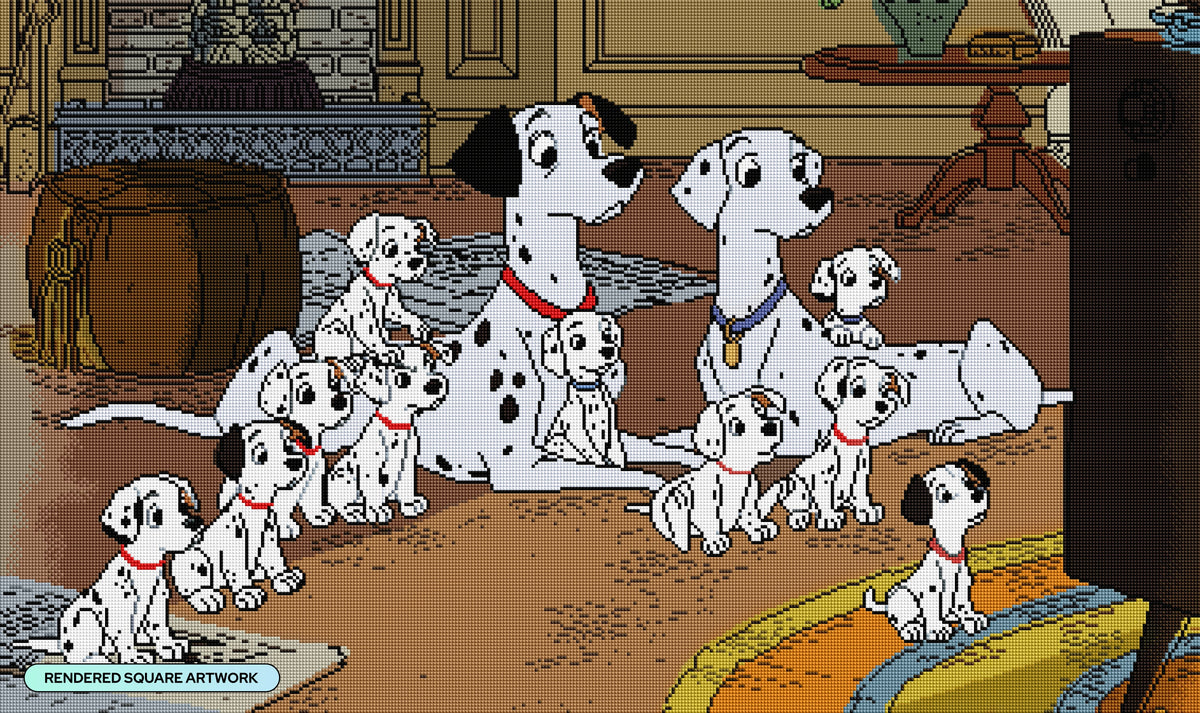 Diamond Painting TV Time 37" x 22" (93.9cm x 55.8cm) / Square with 36 Colors including 1 AB and 1 Iridescent Diamond and 2 Fairy Dust Diamonds / 84,448