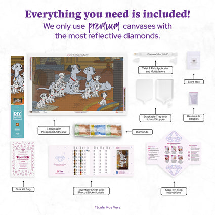 Diamond Painting TV Time 37" x 22" (93.9cm x 55.8cm) / Square with 36 Colors including 1 AB and 1 Iridescent Diamond and 2 Fairy Dust Diamonds / 84,448