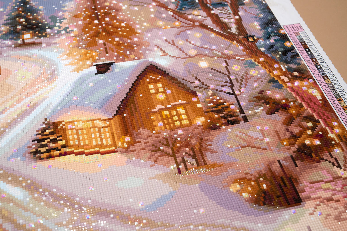 Diamond Painting Twilight Town 22" x 29" (55.8cm x 73.7cm) / Square with 76 Colors including 2 ABs and 1 Special Diamond and 3 Fairy Dust Diamonds / 66,304