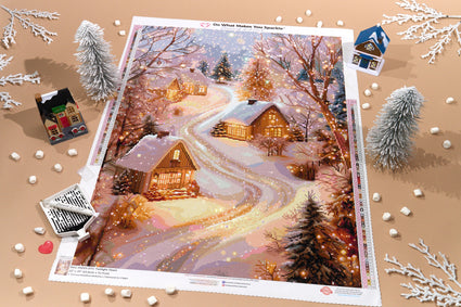 Diamond Painting Twilight Town 22" x 29" (55.8cm x 73.7cm) / Square with 76 Colors including 2 ABs and 1 Special Diamond and 3 Fairy Dust Diamonds / 66,304