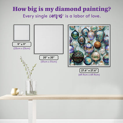 Diamond Painting Twinkling Tree Ornaments 27.6" x 27.6" (69.9cm x 69.9cm) / Square With 90 Colors Including 1 AB and 5 Fairy Dust Diamonds / 78,961