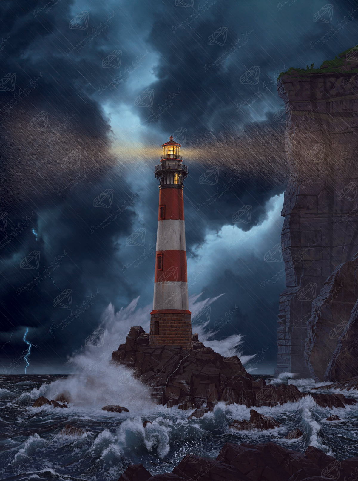 Diamond Painting Unbreakable 27.6" x 37" (69.9cm x 93.8cm) / Square with 55 Colors including 1 AB and 2 Iridescent Diamonds and 2 Fairy Dust Diamonds / 105,937