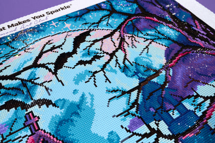 Diamond Painting Undead Witch 25.6" x 35" (65cm x 88.9cm) / Square with 43 Colors including 2 ABs and 2 Fairy Dust Diamonds / 93,177