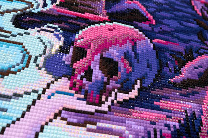 Diamond Painting Undead Witch 25.6" x 35" (65cm x 88.9cm) / Square with 43 Colors including 2 ABs and 2 Fairy Dust Diamonds / 93,177