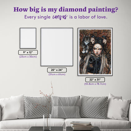 Diamond Painting Under the Scorpio Spell 22" x 31" (55.8cm x 78.7cm) / Square with 75 Colors including 1 AB and 3 Fairy Dust Diamonds / 70,784