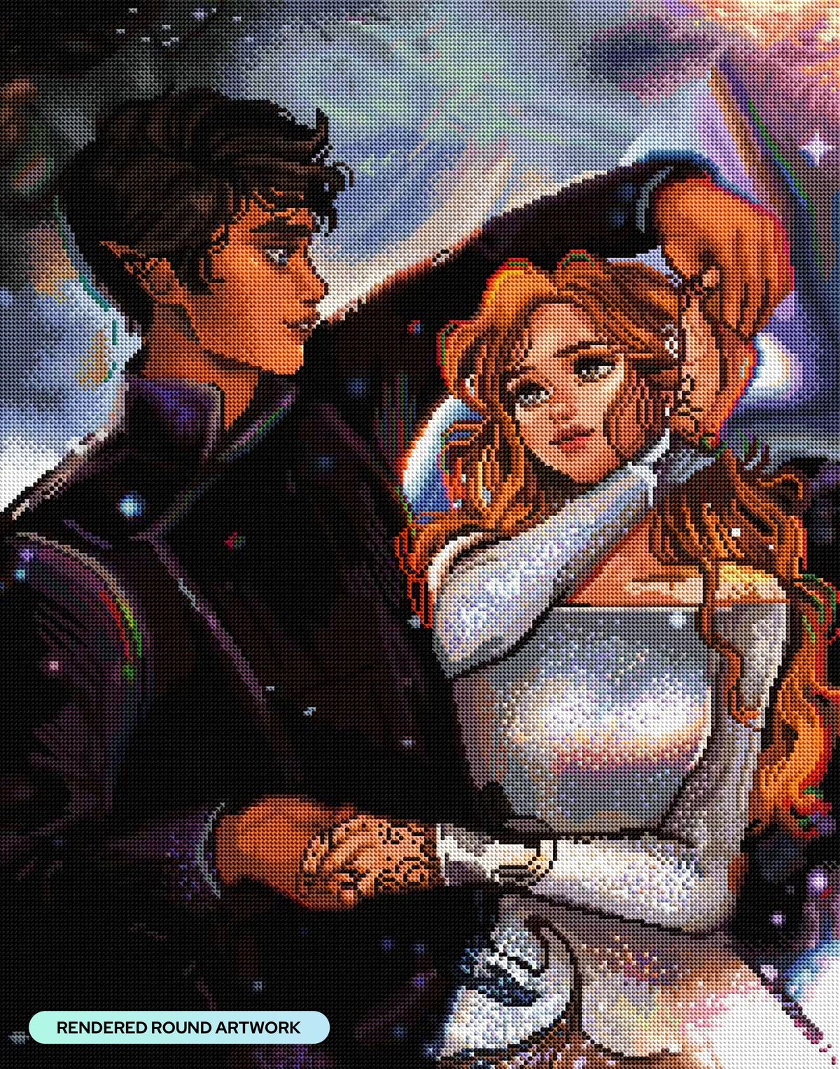 Diamond Painting Under the Stars 22" x 28" (55.6cm x 70.7cm) / Round with 99 Colors including 2 ABs and 7 Fairy Dust Diamonds / 51,914