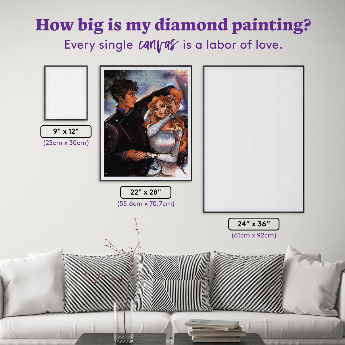 Diamond Painting Under the Stars 22" x 28" (55.6cm x 70.7cm) / Round with 99 Colors including 2 ABs and 7 Fairy Dust Diamonds / 51,914