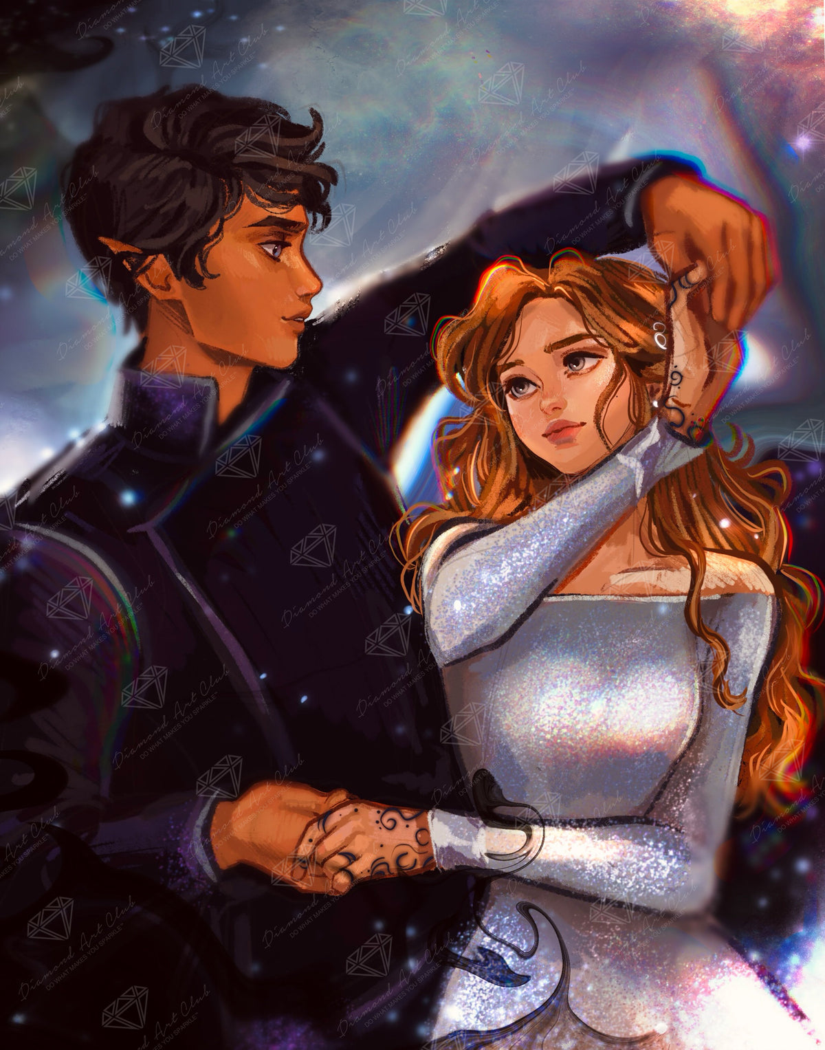 Diamond Painting Under the Stars 22" x 28" (55.6cm x 70.7cm) / Round with 99 Colors including 2 ABs and 7 Fairy Dust Diamonds / 51,914