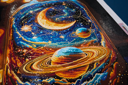 Diamond Painting Universe in a Bottle 25.6" x 45.7" (65cm x 115.7cm) / Square with 69 Colors including 1 AB and 3 Fairy Dust Diamonds / 121,365