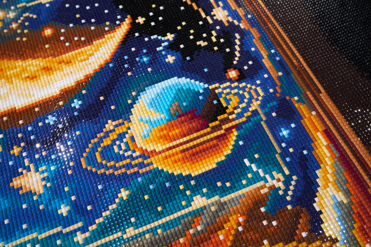 Diamond Painting Universe in a Bottle 25.6" x 45.7" (65cm x 115.7cm) / Square with 69 Colors including 1 AB and 3 Fairy Dust Diamonds / 121,365