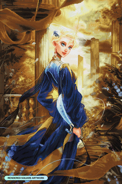 Diamond Painting Uranus 25.6" x 38.6" (65cm x 97.8cm) / Square with 69 Colors including 1 Iridescent Diamond and 2 Fairy Dust Diamonds / 102,573