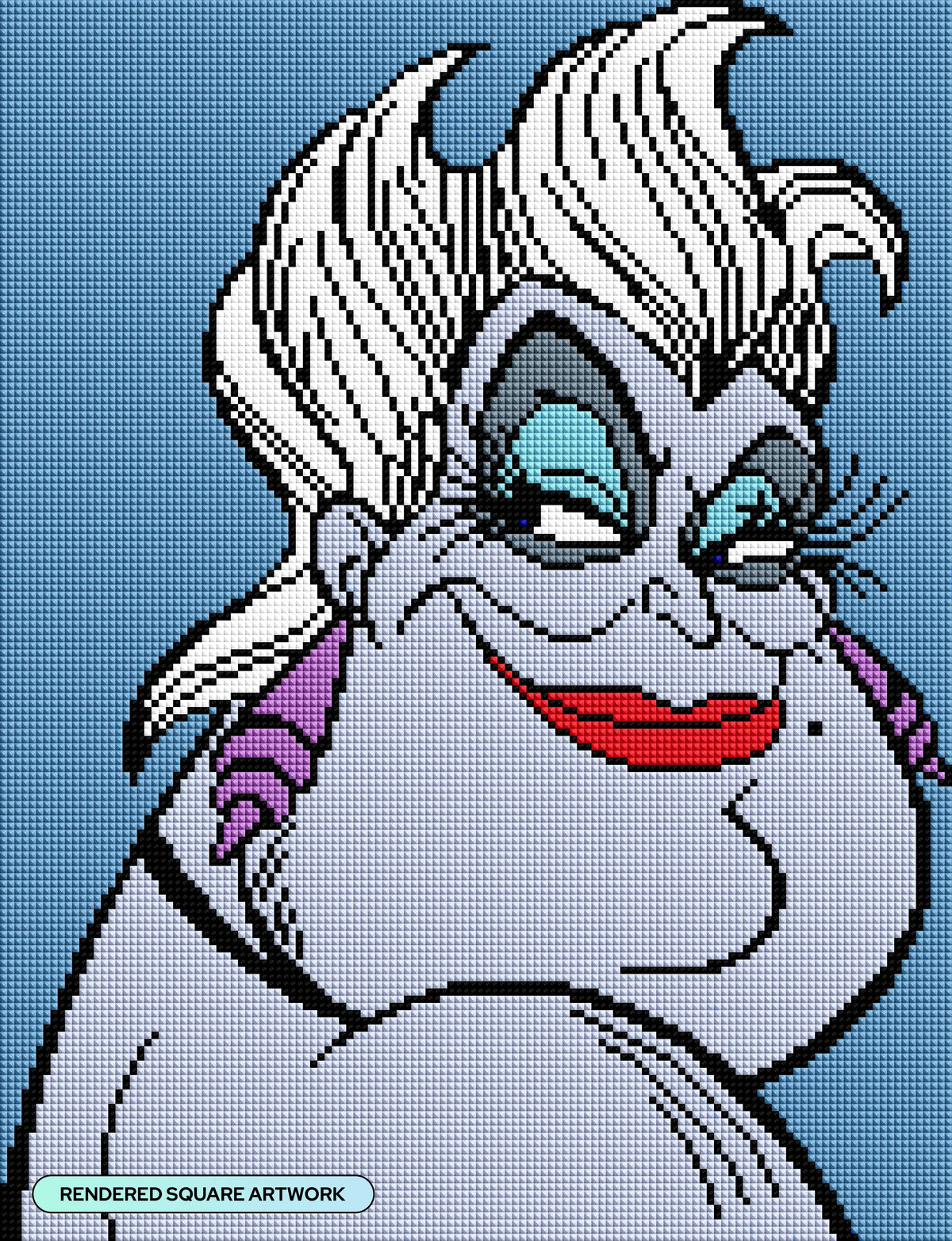 Diamond Painting Ursula 13" x 17" (32.9cm x 42.8cm) / Square with 9 Colors including 3 Fairy Dust Diamonds / 22,704