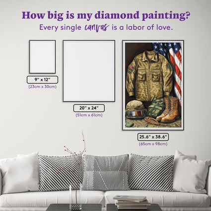 Diamond Painting US Hero 25.6" x 38.6" (65cm x 98cm) / Square with 50 Colors including 2 ABs and 4 Fairy Dust Diamonds / 102,573