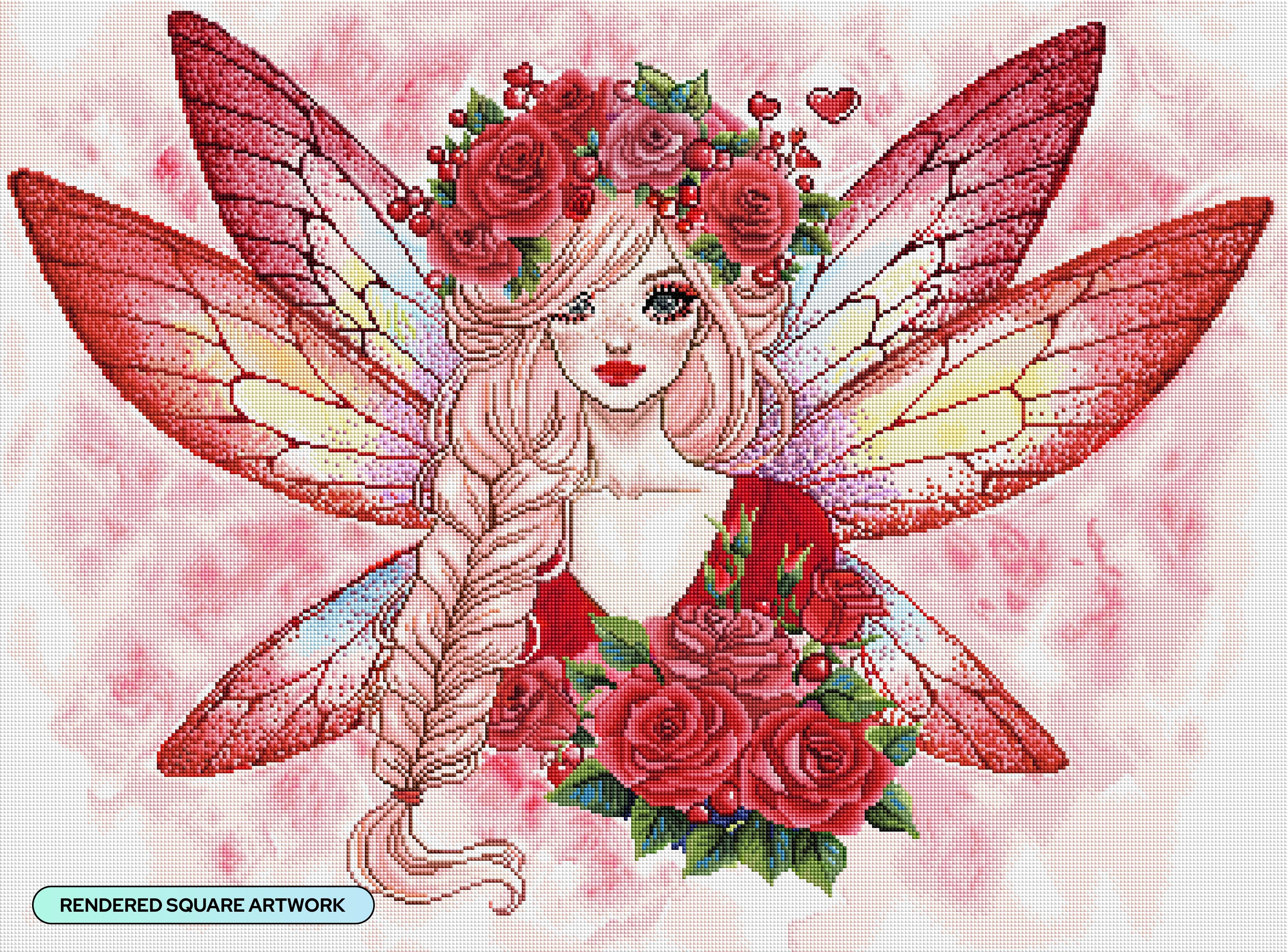 バレンタインの妖精 ダイヤモンドペインティングキット – Diamond Art Club