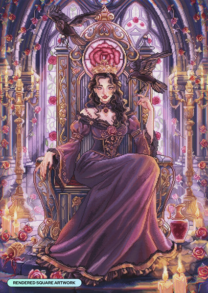 Diamond Painting Vampire Queen 27.6" x 39" (69.9cm x 98.8cm) / Square with 100 Colors including 1 AB and 4 Fairy Dust Diamonds / 111,557