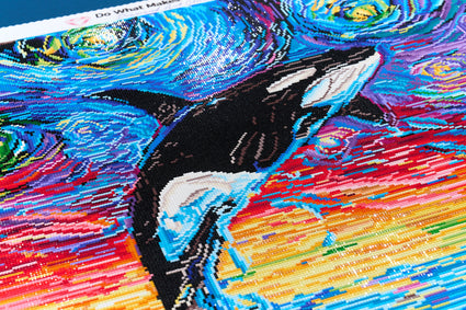 Diamond Painting Van Gogh Never Saw Alaska 25.6" x 25.6" (65cm x 65cm) / Square with 57 Colors including 2 ABs and 4 Fairy Dust Diamonds / 68,121