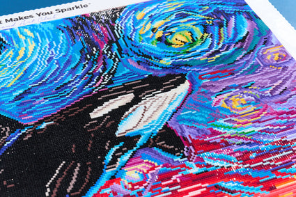 Diamond Painting Van Gogh Never Saw Alaska 25.6" x 25.6" (65cm x 65cm) / Square with 57 Colors including 2 ABs and 4 Fairy Dust Diamonds / 68,121