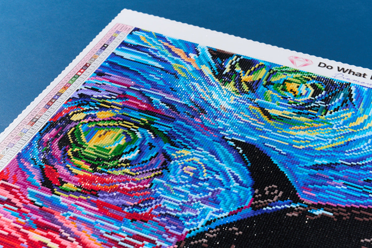 Diamond Painting Van Gogh Never Saw Alaska 25.6" x 25.6" (65cm x 65cm) / Square with 57 Colors including 2 ABs and 4 Fairy Dust Diamonds / 68,121