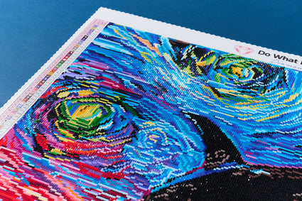 Diamond Painting Van Gogh Never Saw Alaska 25.6" x 25.6" (65cm x 65cm) / Square with 57 Colors including 2 ABs and 4 Fairy Dust Diamonds / 68,121