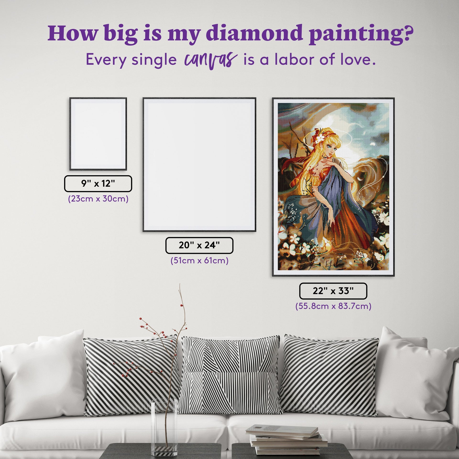 Diamond Painting Venus 22" x 33" (55.8cm x 83.7cm) / Square with 59 Colors including 2 ABs and 1 Fairy Dust Diamonds / 75,264
