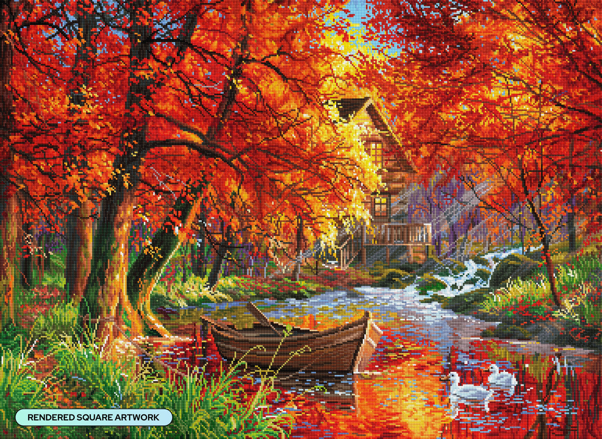 Diamond Painting Vibrant Morning 37.8" x 27.6" (96cm x 70cm) / Square with 76 Colors including 2 ABs and 6 Fairy Dust Diamonds / 108,184