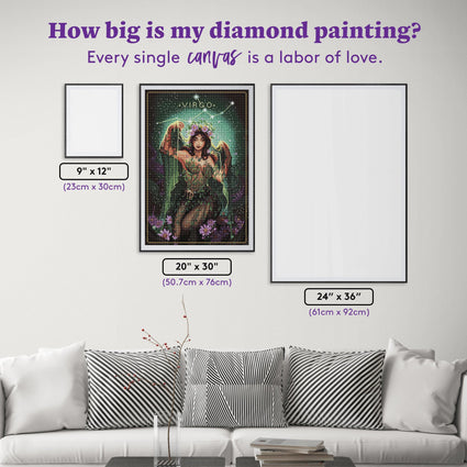 Diamond Painting Virgo - CB 20" x 30" (50.7cm x 76cm) / Round with 56 Colors including 5 ABs / 49,051